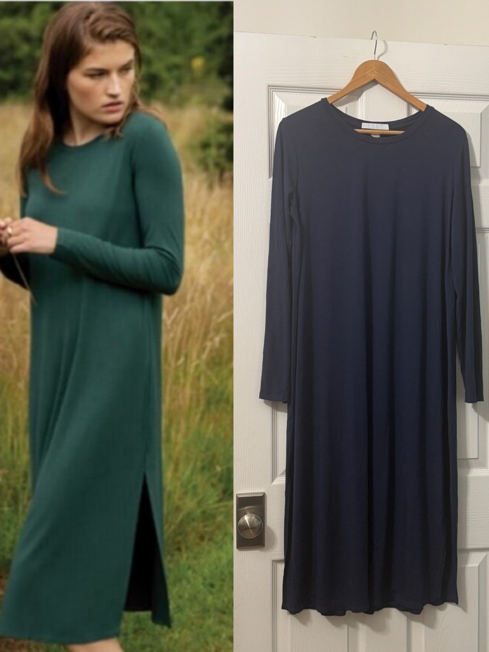 LAKE navy blue Pima cotton nightgown
